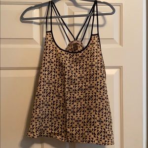 Gold and black Forever21 flowy tank